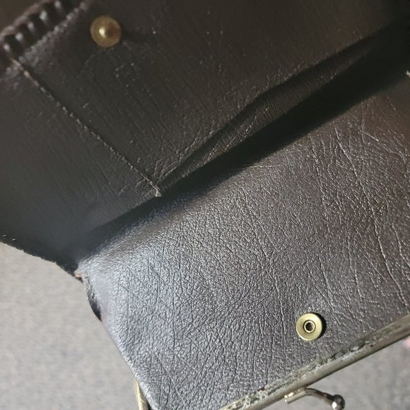 Gorgeous Vintage Southwest Style Hand tooled Bird and Flower Leather Wallet - Picture 6 of 9